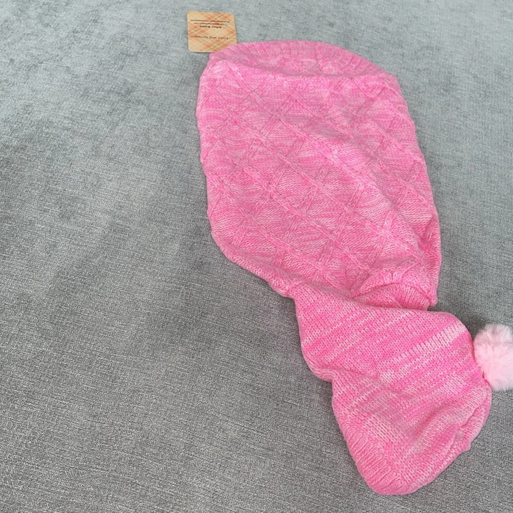 Light Pink Dog/Cat Hoodie With Puffball